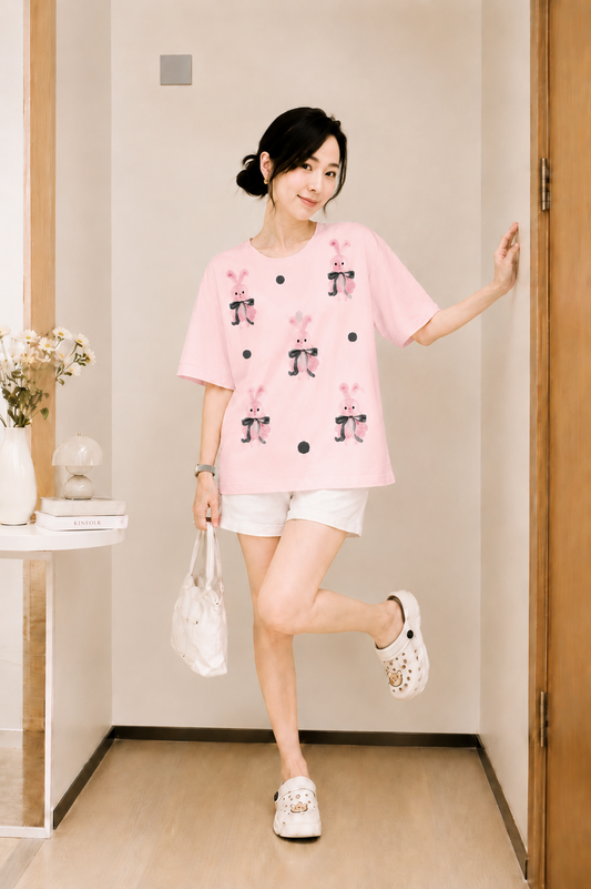 BỘ🐰 Pink Bunny Bow
