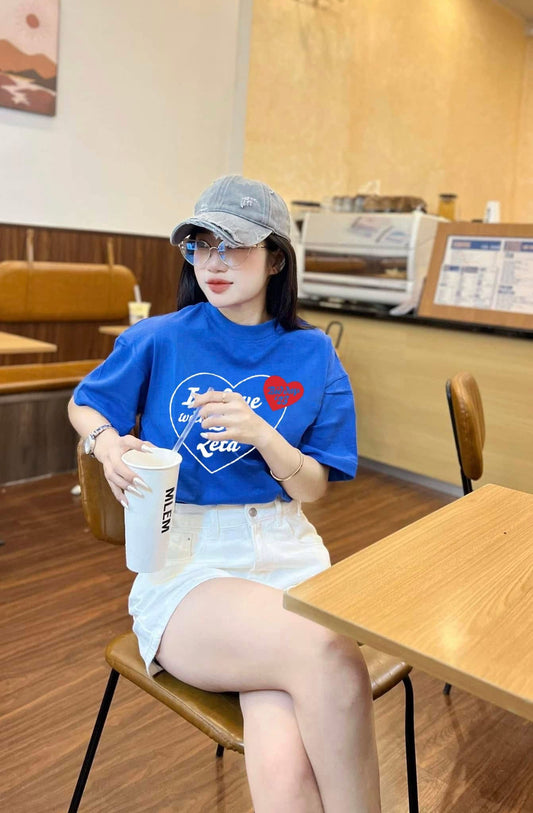 Áo Blue Heart Girl